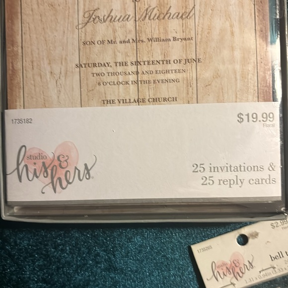 2 Boxes Customizable Wedding/Event Invitations & Reply Cards NWT - Picture 4 of 10